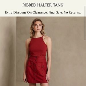 Banana republic factory ribbed halter top